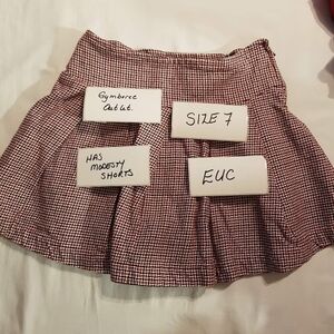 Gymboree girls plaid skirt size 7